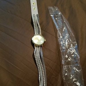 Geneva Jeweled Wrap Watch